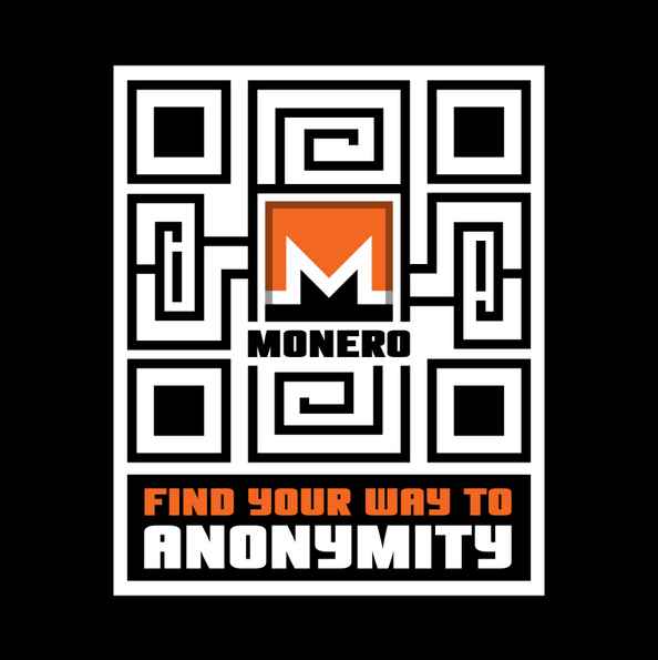Monero find your way to anonymity sticker