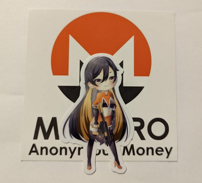 'Monerochan Anonymous Money' sticker