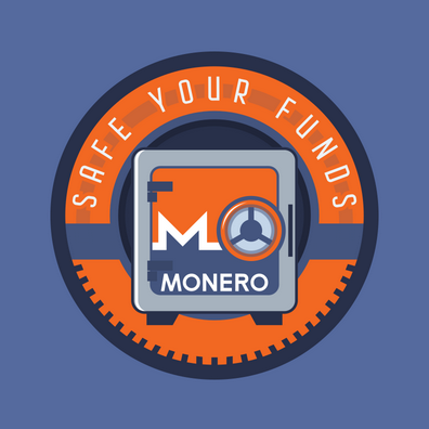 'Safe your funds' Monero sticker