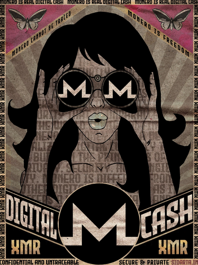 'Monero is Digital Cash' poster