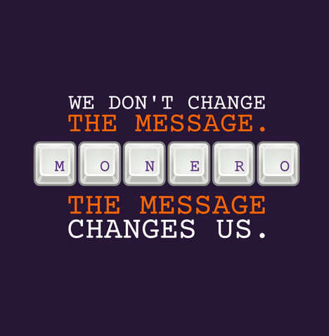 'We don't change the message' artwork