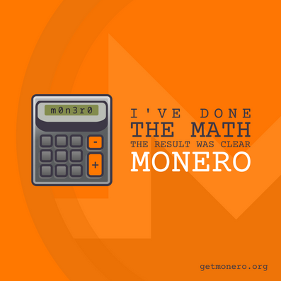 'Monero math' graphic