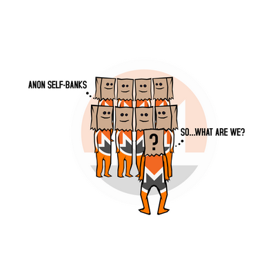 'Monero self-banks' illustration